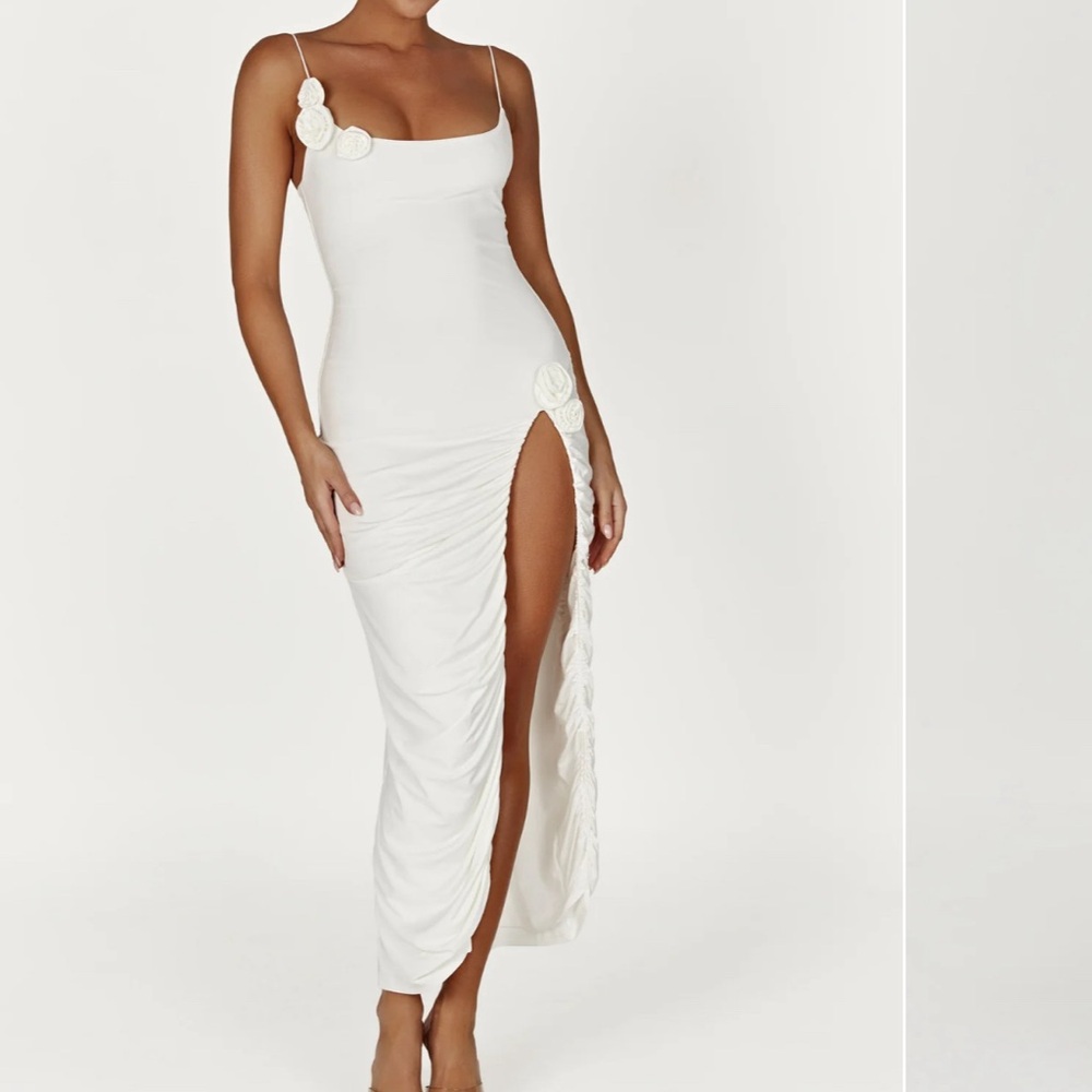 New with tags Meshki Neveah Rose White Midi Dress